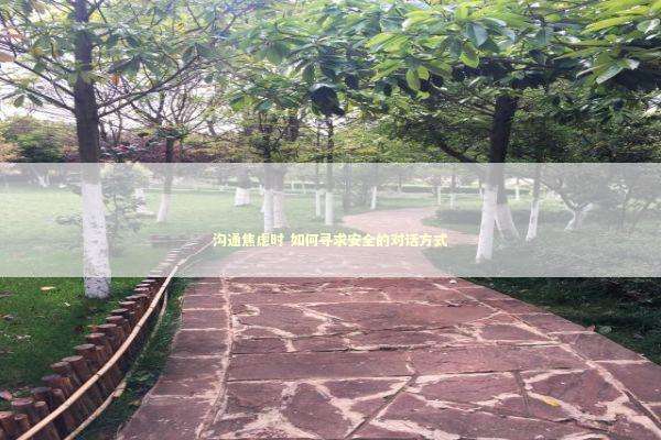 沟通焦虑时 如何寻求安全的对话方式